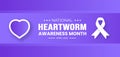 National Heartworm Awareness Month background or banner design template