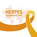 National Herpes Awareness Day vector