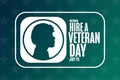 National Hire A Veteran Day. July 25. Holiday concept. Template for background, banner, card, poster with text