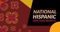 National Hispanic heritage month. Abstract floral ornament background design Royalty Free Stock Photo