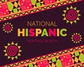 National Hispanic Heritage Month celebrated from 15 September to 15 October USA.