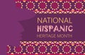 National Hispanic Heritage Month celebrated from 15 September to 15 October USA. Latino American poncho ornament vector for Royalty Free Stock Photo