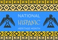 National Hispanic Heritage Month celebrated from 15 September to 15 October USA. Latino American poncho ornament vector Royalty Free Stock Photo