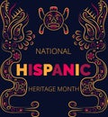 National Hispanic Heritage Month celebrated from 15 September to 15 October USA Royalty Free Stock Photo