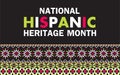 National Hispanic Heritage Month celebrated from 15 September to 15 October USA Royalty Free Stock Photo