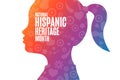 National Hispanic Heritage Month. Holiday concept. Template for background, banner, card, poster with text inscription Royalty Free Stock Photo