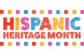 National Hispanic Heritage Month. September 15 to October 15. .Holiday concept. Template for background, banner, card Royalty Free Stock Photo