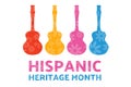 National Hispanic Heritage Month. September 15 to October 15. .Holiday concept. Template for background, banner, card Royalty Free Stock Photo