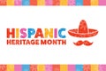 National Hispanic Heritage Month. September 15 to October 15. .Holiday concept. Template for background, banner, card Royalty Free Stock Photo