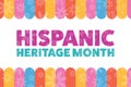 National Hispanic Heritage Month. September 15 to October 15. .Holiday concept. Template for background, banner, card Royalty Free Stock Photo