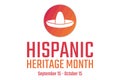 National Hispanic Heritage Month. September 15 to October 15. .Holiday concept. Template for background, banner, card