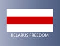 National, historical flag Belarus, white-red-white. Vector illustration