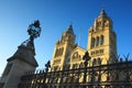 National History Museum in London, clear blue sky