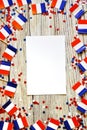 The national holiday of July 14 is a happy Independence Day of France, Bastille Day, the concept of patriotism, memory, place for Royalty Free Stock Photo