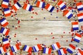 The national holiday of July 14 is a happy Independence Day of France, Bastille Day, the concept of patriotism, memory, place for Royalty Free Stock Photo