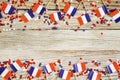 The national holiday of July 14 is a happy Independence Day of France, Bastille Day, the concept of patriotism, memory, place for Royalty Free Stock Photo