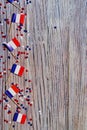 the national holiday of July 14 is a happy Independence Day of France, Bastille Day, the concept of patriotism, memory, place for Royalty Free Stock Photo