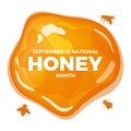 September is National Honey Month vector illustration Royalty Free Stock Photo