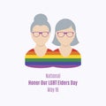 National Honor Our LGBT Elders Day vector