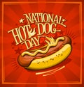 National hot dog day, vector banner design Royalty Free Stock Photo