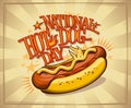 National hot dog day vector design Royalty Free Stock Photo