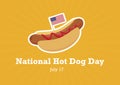 National Hot Dog Day vector Royalty Free Stock Photo