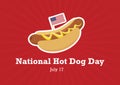 National Hot Dog Day vector Royalty Free Stock Photo