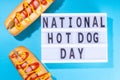 National Hot Dogs day background Royalty Free Stock Photo