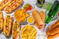 National Hot Dogs day background Royalty Free Stock Photo