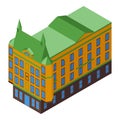 National house icon isometric vector. Serbia travel