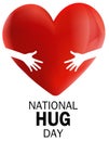 National Hug Day, 3d heart