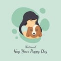 National Hug Your Puppy Day background Royalty Free Stock Photo