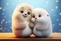 National Hugging Day. Cute animated animals hug each other. celebration of warm, heartfelt embraces emotional connection