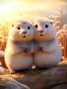 National Hugging Day. Cute animated animals hug each other. celebration of warm, heartfelt embraces emotional connection