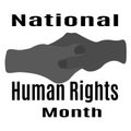 National Human Rights Month, Idea for poster, banner, flyer or postcard