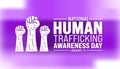National human trafficking awareness day background design template use to background, banner