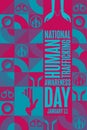 National Human Trafficking Awareness Day. January 11. Holiday concept. Template for background, banner, card, poster