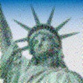 National Icons Statue Of Liberty In United States, Pixel Art Vector Style