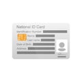 National identification card falt design isolated in white background, vector