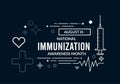 National Immunization Awareness Month. Vector