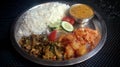 A national Indian dish thali vegetable