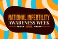 National Infertility Awareness week wallpaper in colorful shapes with typography in the center