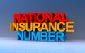 national insurance number on blue