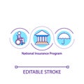 National insurance program concept icon