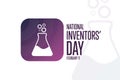 National Inventors Day. February 11. Holiday concept. Template for background, banner, card, poster with text