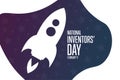 National Inventors Day. February 11. Holiday concept. Template for background, banner, card, poster with text