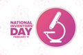 National Inventors Day. February 11. Holiday concept. Template for background, banner, card, poster with text