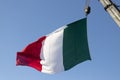 The national Italian flag of Italy IT