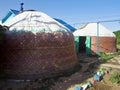 National Kazakh yurt in the village of Elton in Volgograd region