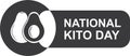 National Keto, keto diet day black vector icon Royalty Free Stock Photo